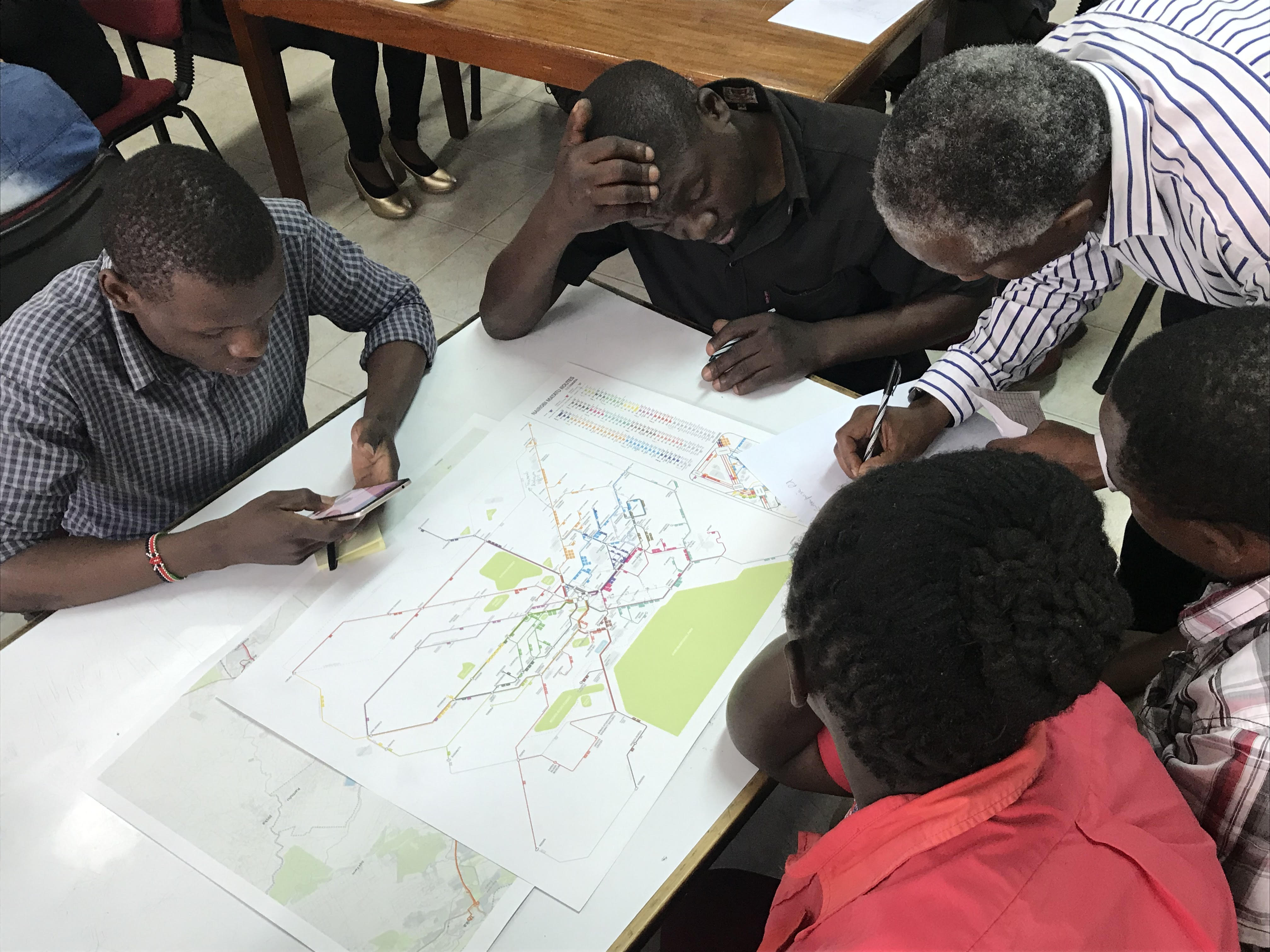 Workshop with Matatu drivers and conductors at the University of Nairobi.